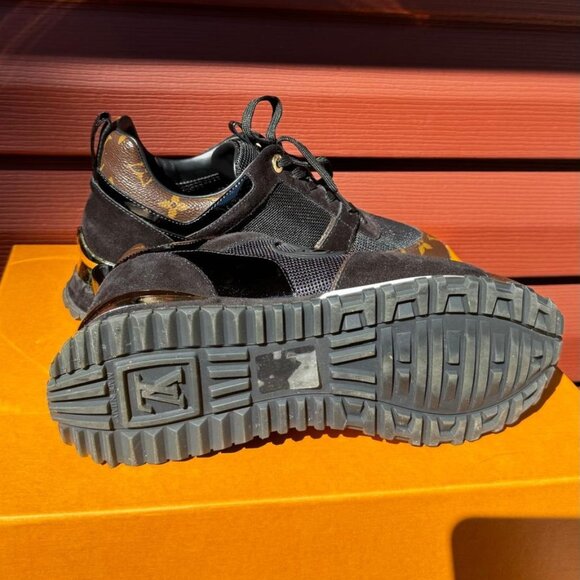 Women's Run Away Sneakers Mesh with Monogram Canvas and Suede - Picture 4 of 8